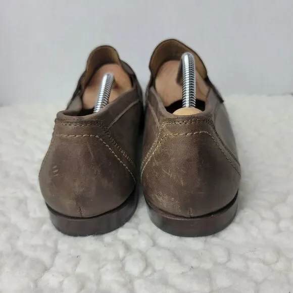 Adelante The Luca Men's Size 11D Slip On Penny Loafers Brown Nubuck Shoes - Picture 4 of 10